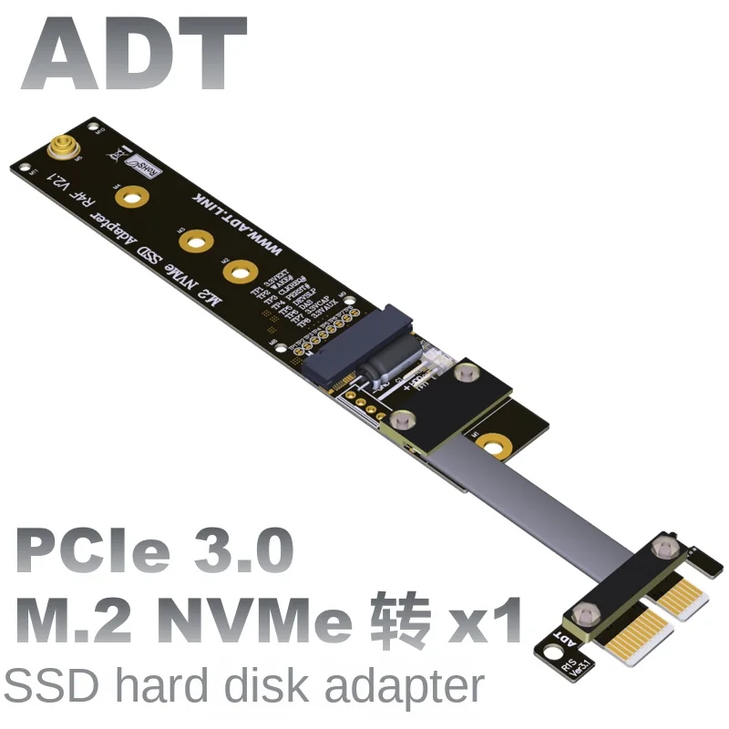 

PCIe 4x to 1x extension cable M.2 NVMe SSD adapter card supports PCI-E 3.0