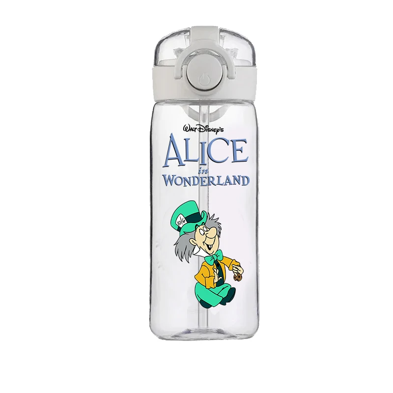 400ML Disney Alice in Wonderland School Girl Cartoon Anime Cup Plastic Sports Cup Children Casual Gift water cup