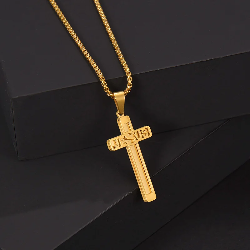 Customized Cross Necklace | Jesus Pendant | Nameplate Necklace | Christmas Gift