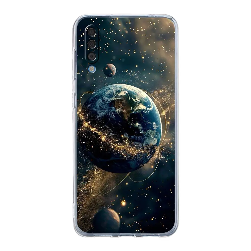 Universal Phone Case with Moon Galaxy Universe Design