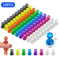 Super Strong Neodymium Magnetic Pushpin for Office and Refrigerator Use (E  Transparent 10PCS)