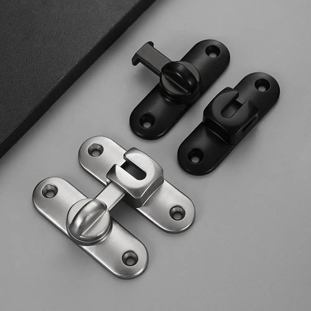 Door Latch 90&deg;/180&deg; Dual Purpose Anti-theft Buckle Sliding Door Latch Flat Lock Hasp Bolt Hardware Accessories