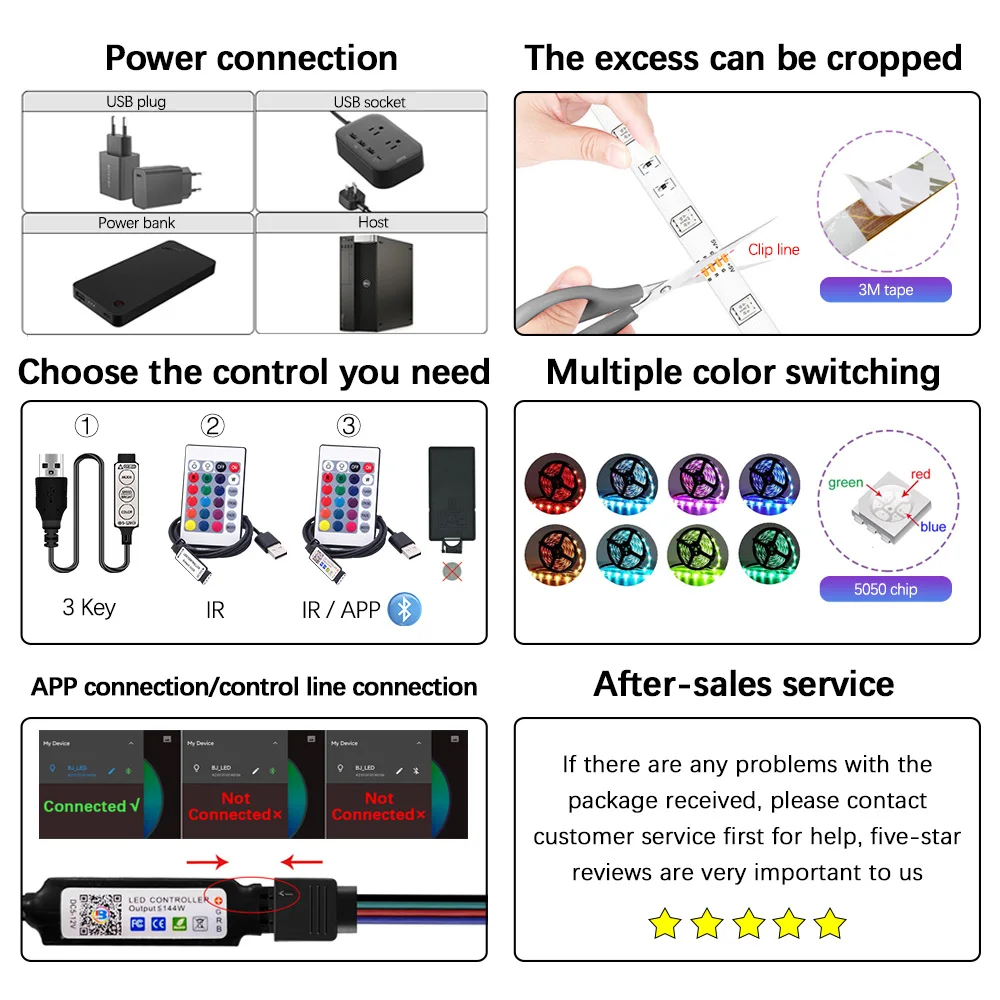 Bluetooth RGB LED Strip 6
