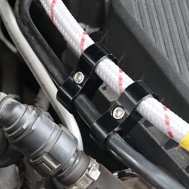 Universal Cable Clamp AN6 AN8 AN10 Billet Oil Fuel Water Hose Tube Seprator Divider Clamp Aluminum Line Separator Kit