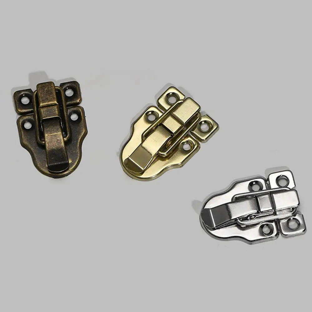 Duckbilled Drawer Latch Metal Decorative Vintage Locks Buckle Retro Antique Jewelry Wood Box Hasps 5Pcs/set