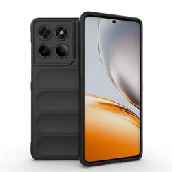 Flexible Silicone Shockproof Phone Case - Skin Feel Protective Back Cover for Motorola Edge 60 Stylus (Black)
