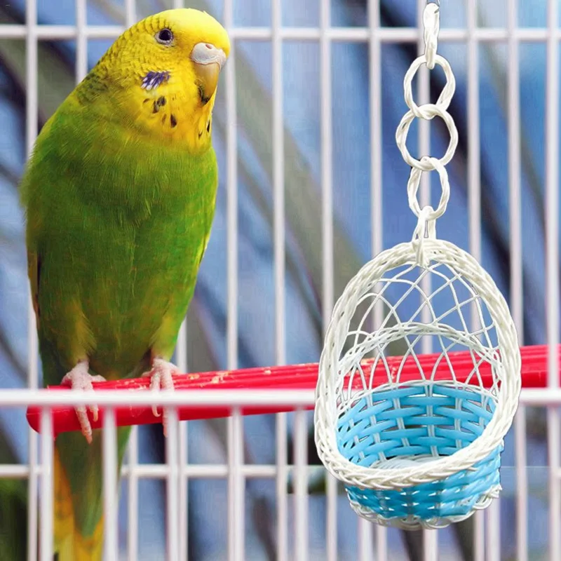 Bird Nest Swing Toys Parrot Basket Cradle Weaving Bird Nest Hammock Cage Hanging Hammock Hamster Garden Decoration Pet Supplies