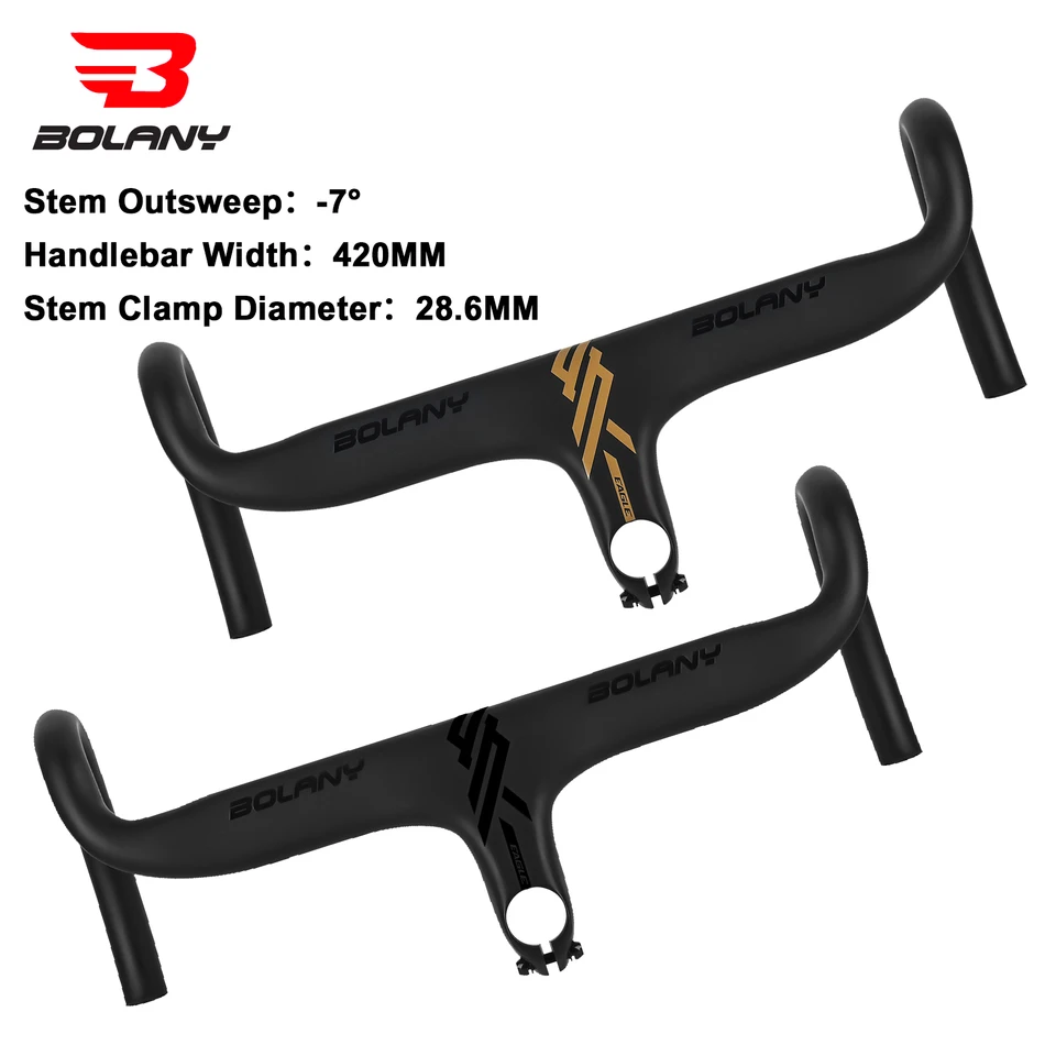 BOLANY Road Bicycle Integrated Handlebar 420mm Reduce Resistance