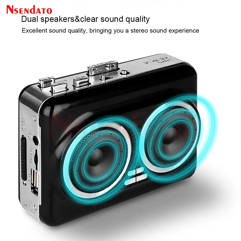 USB Cassette Player Music Tape to MP3 Converter Plug and Play Cassette Tape Player Convertor With Speaker For USB Flash disk PC