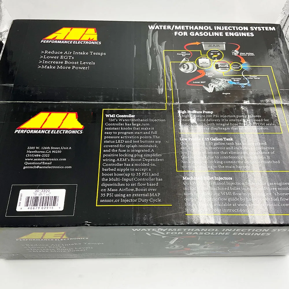 New,for AEM Electronics 30-3300 V2 Water/Methanol Injection Kit 1 Gallon Tank w/ Fluid MAP Sensor 303300, Made In US + Warranty
