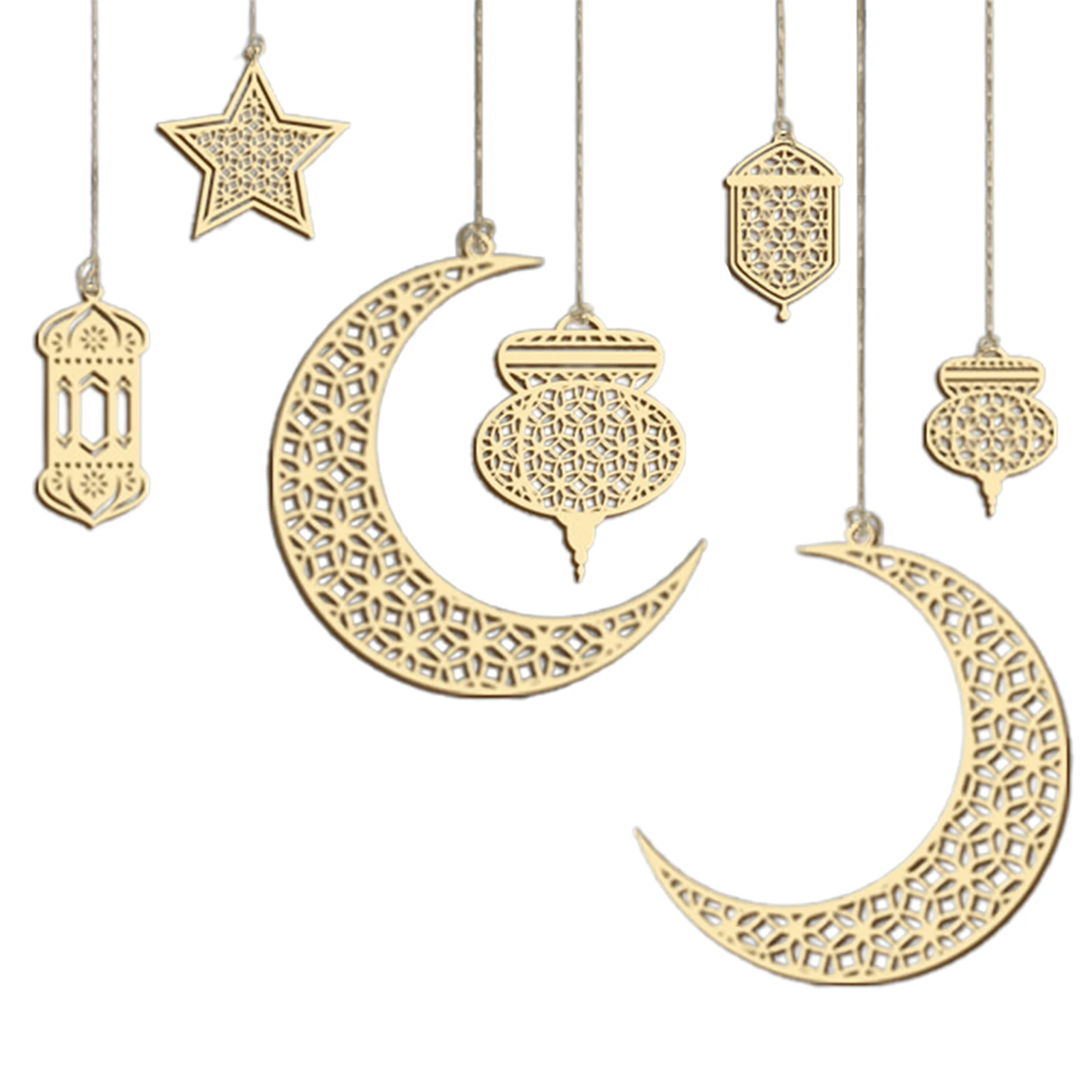 

Ramadan Lantern Party Wooden Hanging Decor Supplies For Mubarak Muslim Eid Islam Mosque