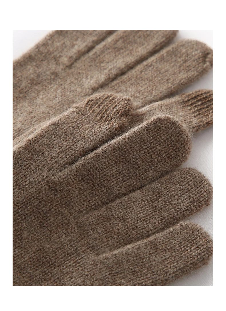 2025 Herbst Winter Neue 100 % Kaschmir Männer und Frauen Handschuhe Warme Winddicht Kalt-proof Finger Handschuhe Touchscreen Gestrickte Handschuhe – Detail 6