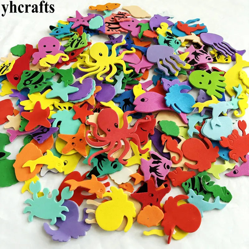 

200PCS mix ocean animals sea world foam stickers Arts crafts Ornaments OEM bulk wholesale