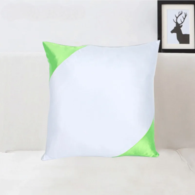 Plzoslly 6 Pieces Sublimation Blank Pillow Case White Cushion Covers, Heat Transfer Pillow Covers DIY Polyester Cushion Cover for Sofa Couch