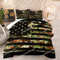 Grey Camo Comforter Bedding Set Full Size, Camouflage Army Design Bedding Collections for Kid Boy, Soft All-Season Bed Set 1