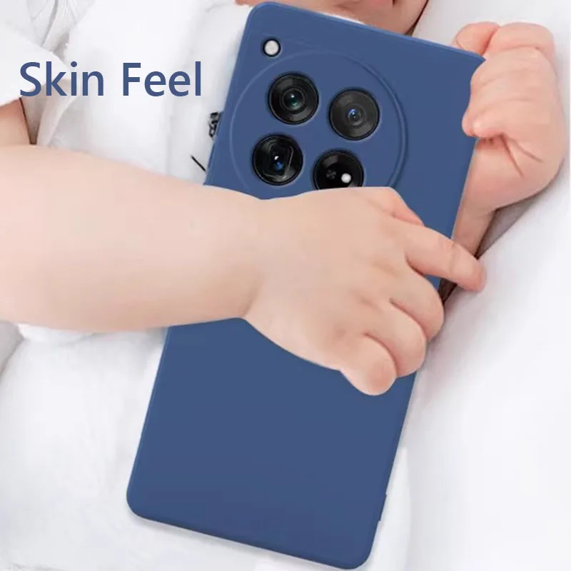 For OnePlus 12 Case ShockProof Liquid Silicone Soft Cover On For One Plus 12 OnePlus12 5G Phone Case Coque Fundas 4