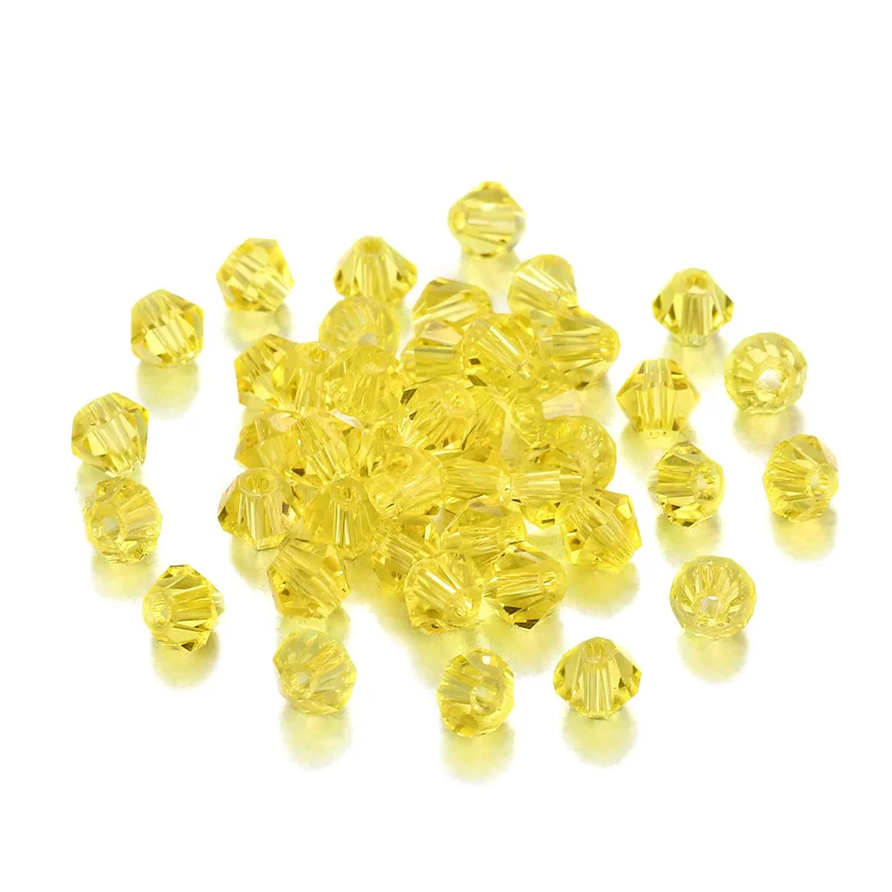 Shimmering AB Glass Bicone Beads – 200Pcs