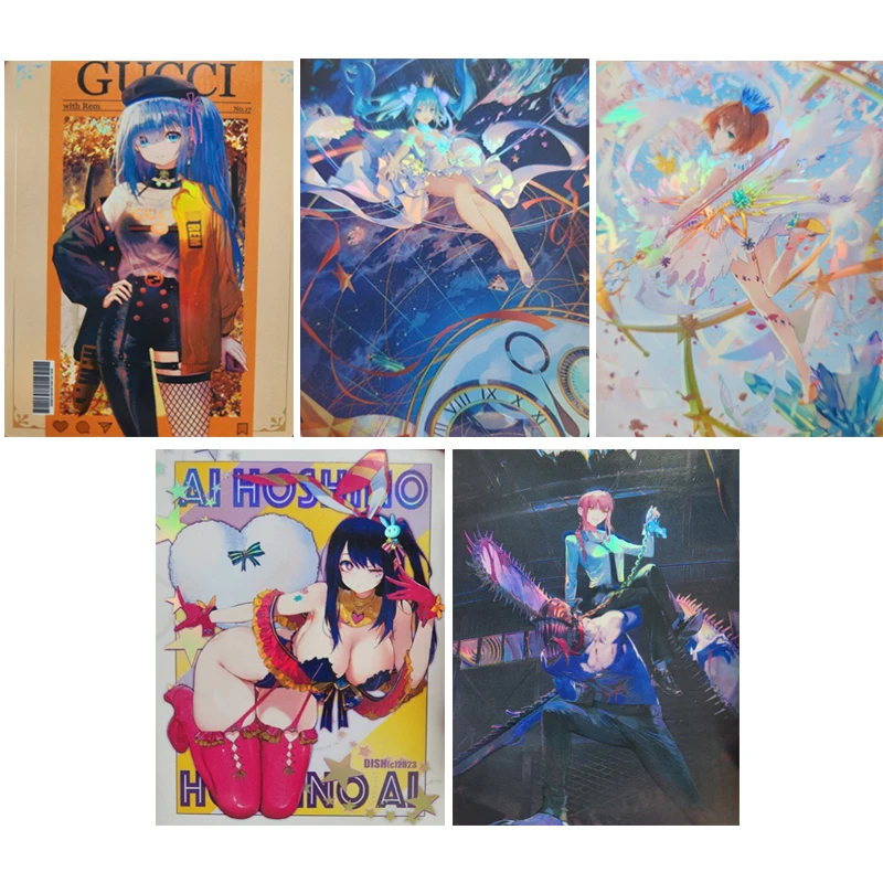 

Anime Goddess Story Characters Hoshino Ai Hatsune Miku Rem Diy Collectible Cards Christmas Birthday Gifts Game Children's Toys