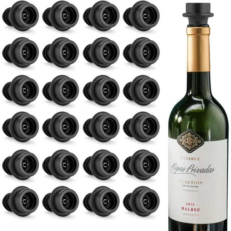 Anqtovp ABS Plastic Wine Saver Vacuum Pump With 4 Stoppers, Leak-proof Silicone Seal For All Standard Wine Bottles (Set Of 4) 29CSA05537 - The Home Depot