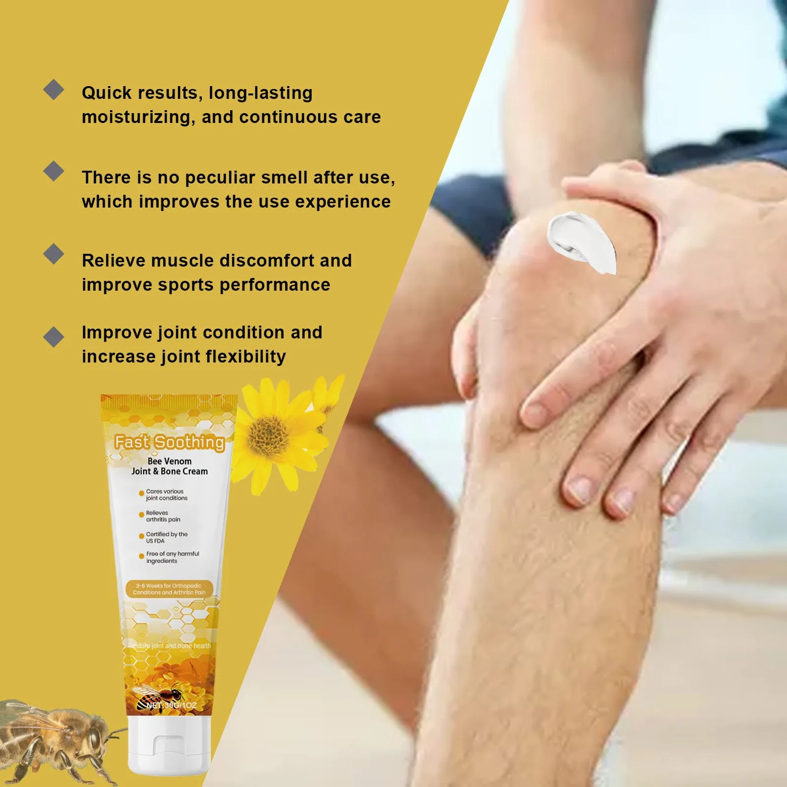 Bee Venom Bee Joint Soothing Gel Professional Treatment Gel Relieve Joint Soreness Cream Soothing Ointment Body Care Gift