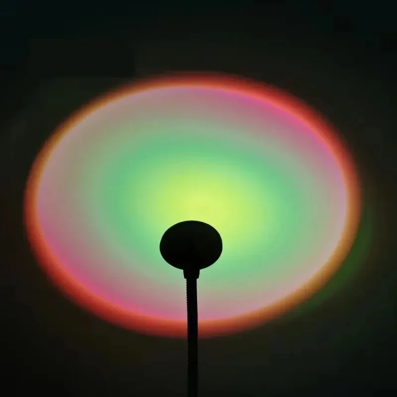 USB Sunset Lamp LED Rainbow Neon Night Light Projector Photography Wall Atmosphere Lighting Bedroom Home Room USB Sunset Lam led atmosphere lamp led atmosphere lighting led star projector lamp led lights