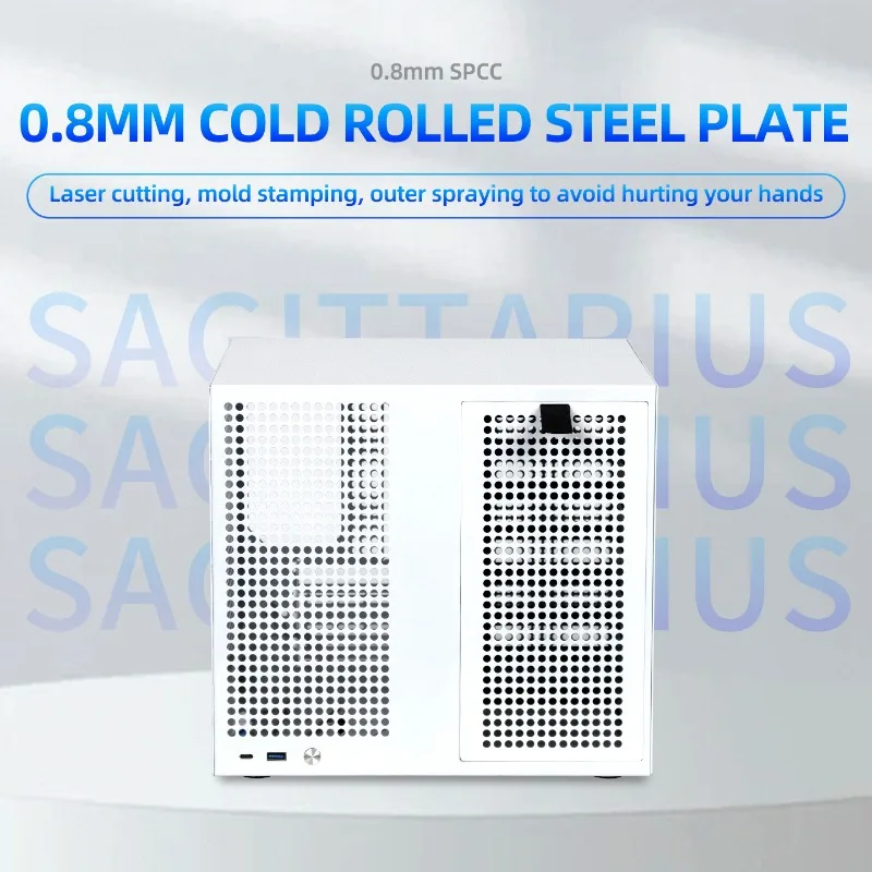 사지타리우스 8베이 NAS 섀시 툴리스 디자인 듀얼 챔버 MATX 케이스 백플레인 분리형 냉각 시스템 UNRAID AIO 8베이 NAS용