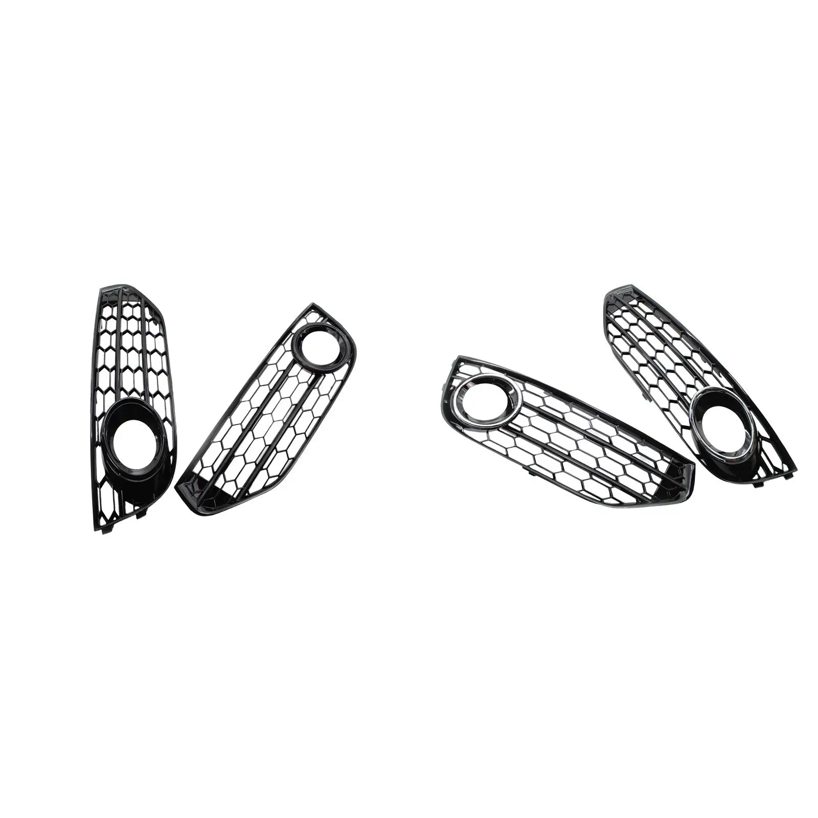 

2 Pieces Left Right Fog Light Grill Cover ABS Sturdy 8K0807681J01C 8K0807682J01C for Audi A4 B8 Allroad 2010-2015 Assembly