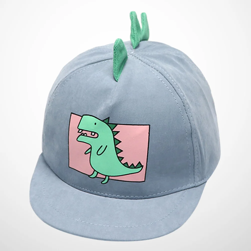 

Light Blue Summer Sun Hat Dinosaur Printing Baseball Baby Cartoon Peaked for Kid Child (Suitable for 1-6 Years Old, 48-52cm)