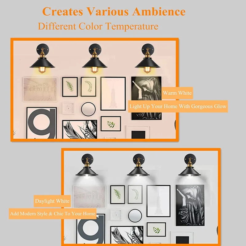 Vintage Wall Lamp E27 Base Industrial Wall Sconces AC90-260V Light for Indoor Lighting Adjustable Retro Loft bedroom light, wall light
