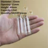 50/100 pcs/Lot 12ml Decorative Glass Bottles With Cork Stopper Crafts Tiny Jars Pendant bottle Empty Glass Jar Mini tube Gift 1