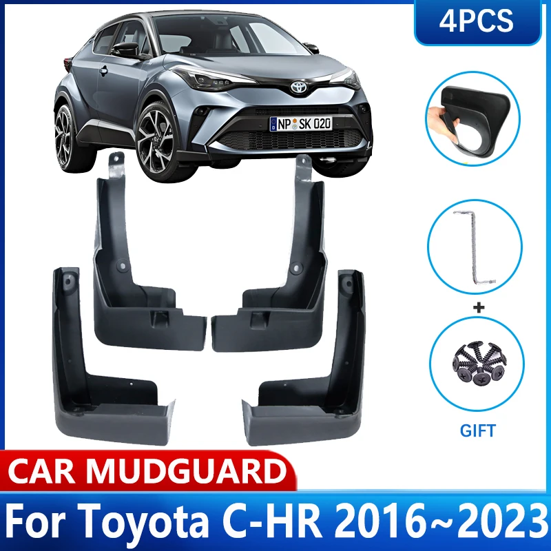 Car Mudguards For Toyota C-HR Accessories 2022 CHR C HR AX10 AX50 2016~2023  4X Auto MudFlaps Fender Mud Guard Splash Flaps 2021