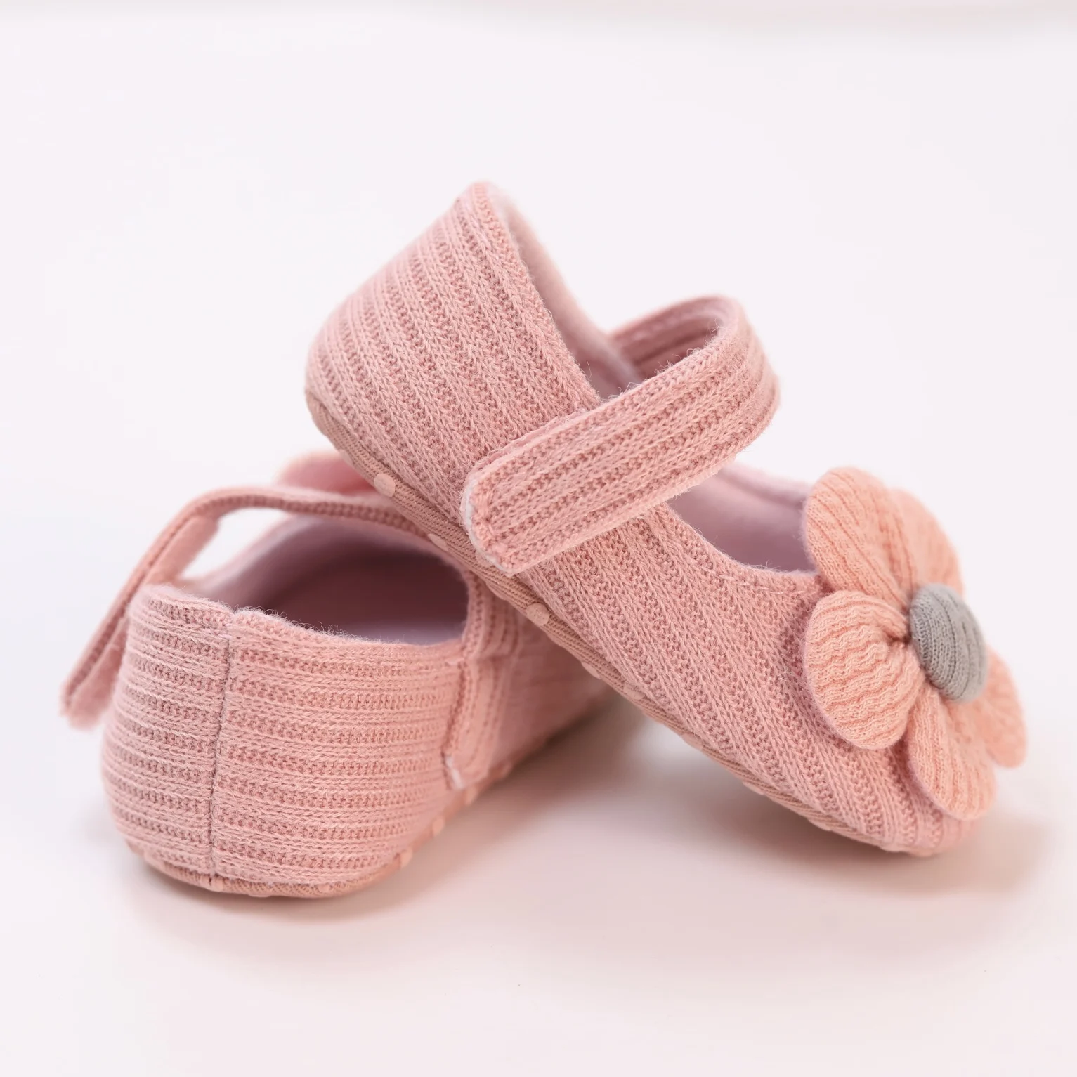 Cute Flower Mary Jane Flat Shoes For Baby Girls, Trendy Lightweight Soft Shoes For Indoor Outdoor Party Performance, Spring 2