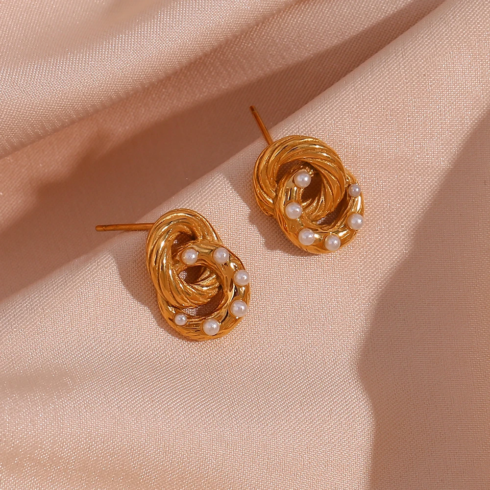Gold Plated Gold Ear Tops Design 2018 Daily Wear Latest Ear Ring