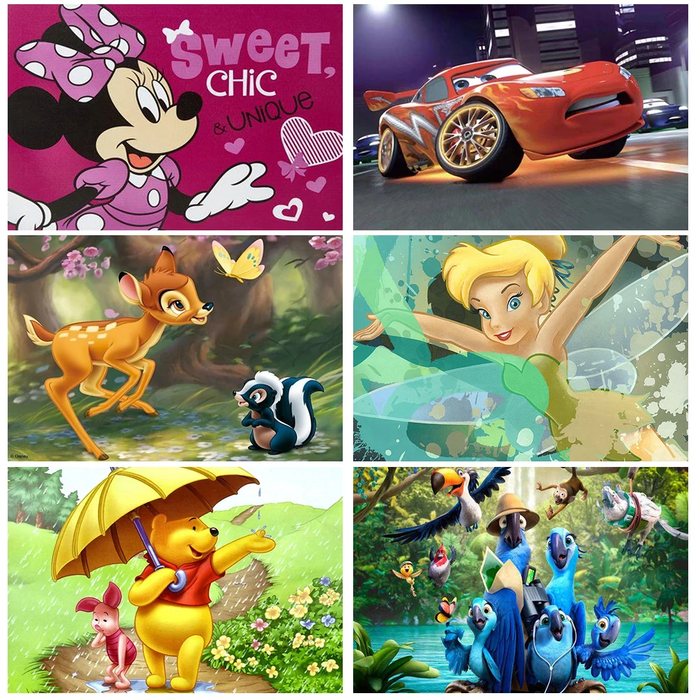 

Disney 5D DIY Diamond Painting Cartoon Princess Bambi Mickey Mouse Cross Stitch Kit Embroidery Mosaic Art Rhinestones Home Decor