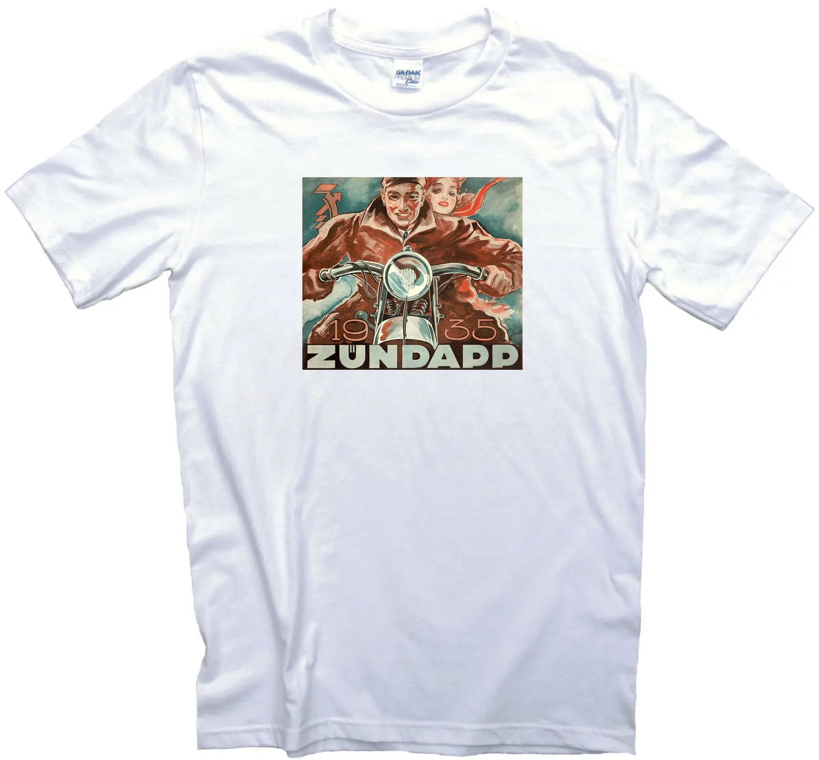 

Zundapp Vintage Ad T Shirt. Gents, Ladies & Kids Sizes. Biker, Motorcycles