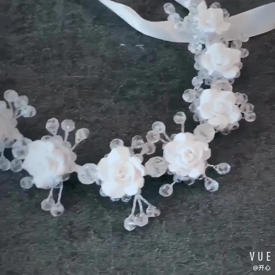Fascia per capelli da sposa con perle fatta a mano – Accessorio per capelli da sposa - Italia