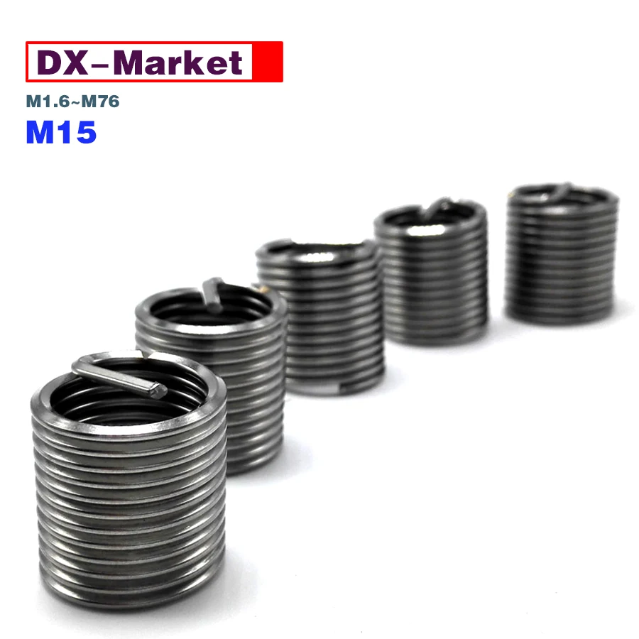 M15 Threaded Inserts Helicoil Nut, 304 Stainless Steel Screw Thread ...