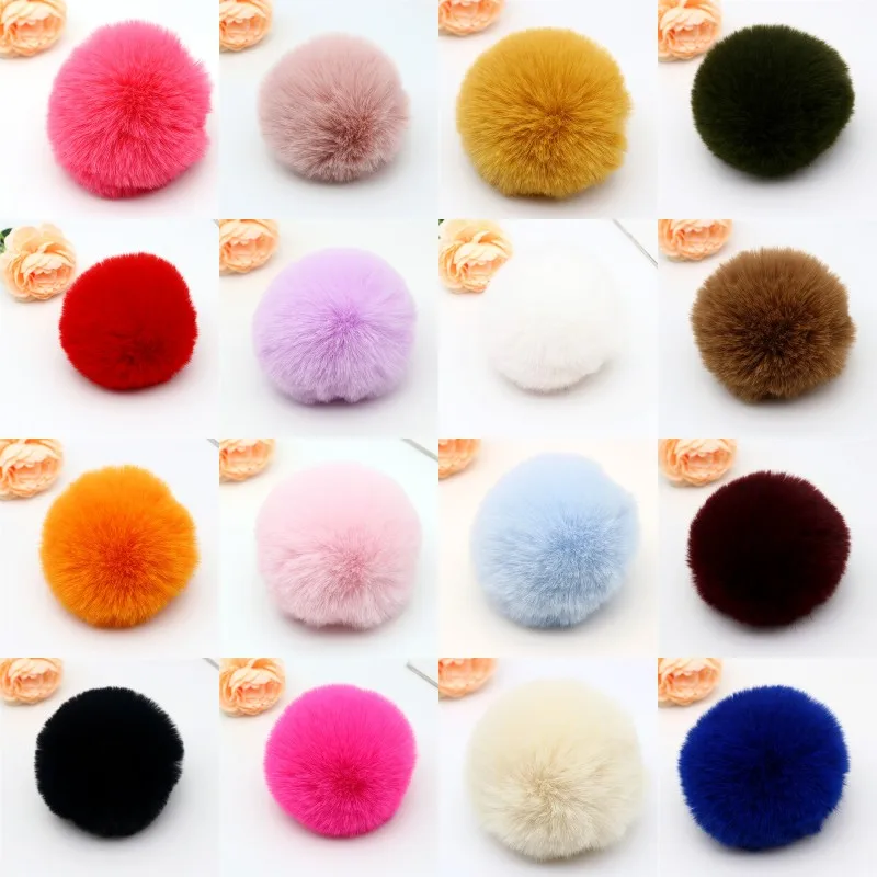 Bememo 14 stuks hoed faux bont pompon balletje DIY faux vos bont pompom voor hoeden schoenen sjaals tas charme multicolor