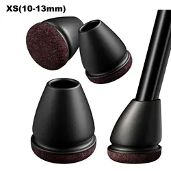 8PCS Chair Leg Floor Protectors with Thick Felt Pads and Silicone Wrap (XS (10 - 14mm))