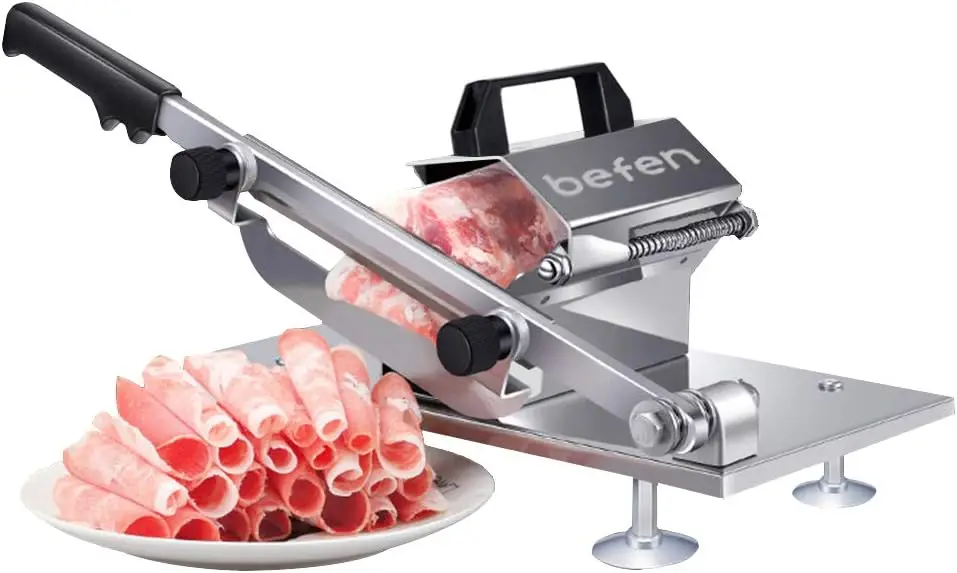 

Meat Slicer, befen Upgraded Stainless Steel Meat Cutter Beef Mutton Roll Food Slicer Slicing Machine for Home Cooking of Hot Pot