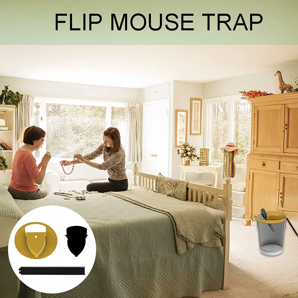 New Mice Trap Reusable Smart Slide Bucket Lid Mouse Rat Trap Humane Or