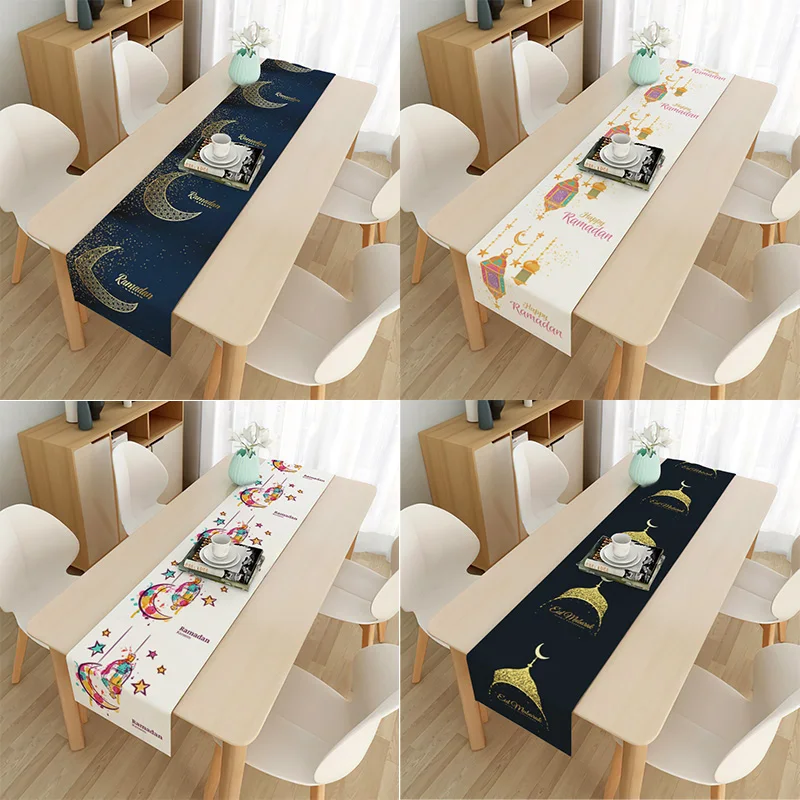 

2024 Eid Mubarak Table Runner Ramadan Decoration For Home Islamic Muslim Party Supplies Ramadan Kareem Eid Al Adha Tablecloth