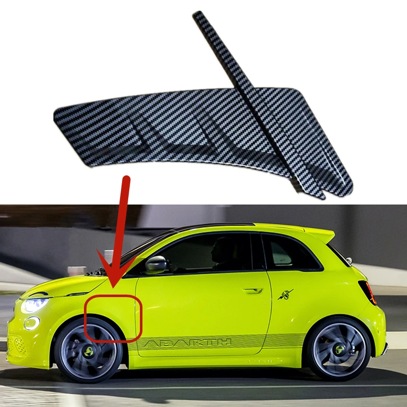 Per Abarth 500 2023 Anno Fender Gonne Body Kit Anteriore Posteriore Prese D'Aria Vent Cover Accessori 2 Pezzi