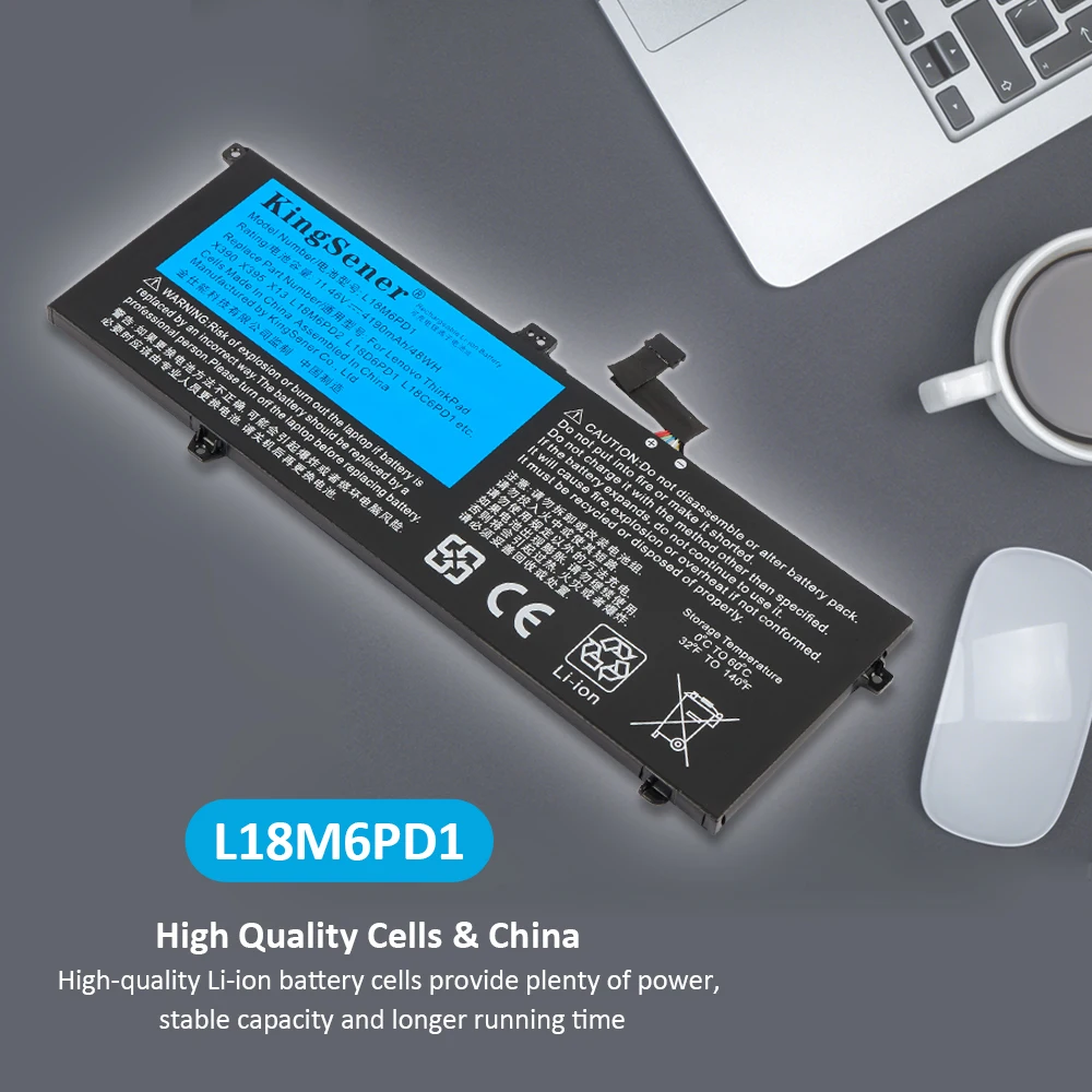 Kingsener-bateria para Lenovo Thinkpad L18m6pd1 X390 X395 X13 L18c6pd1 L18l6pd1 02dl017 Sb10k97655 02dl018 48wh ° Gen - Imagem 2