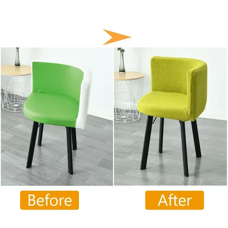 Nordic Triangle Chair Cover Elastic Fully Wrapped Curved Fashion Solid Color Elastic Chair Cover Washable Dining Chair Cover 3