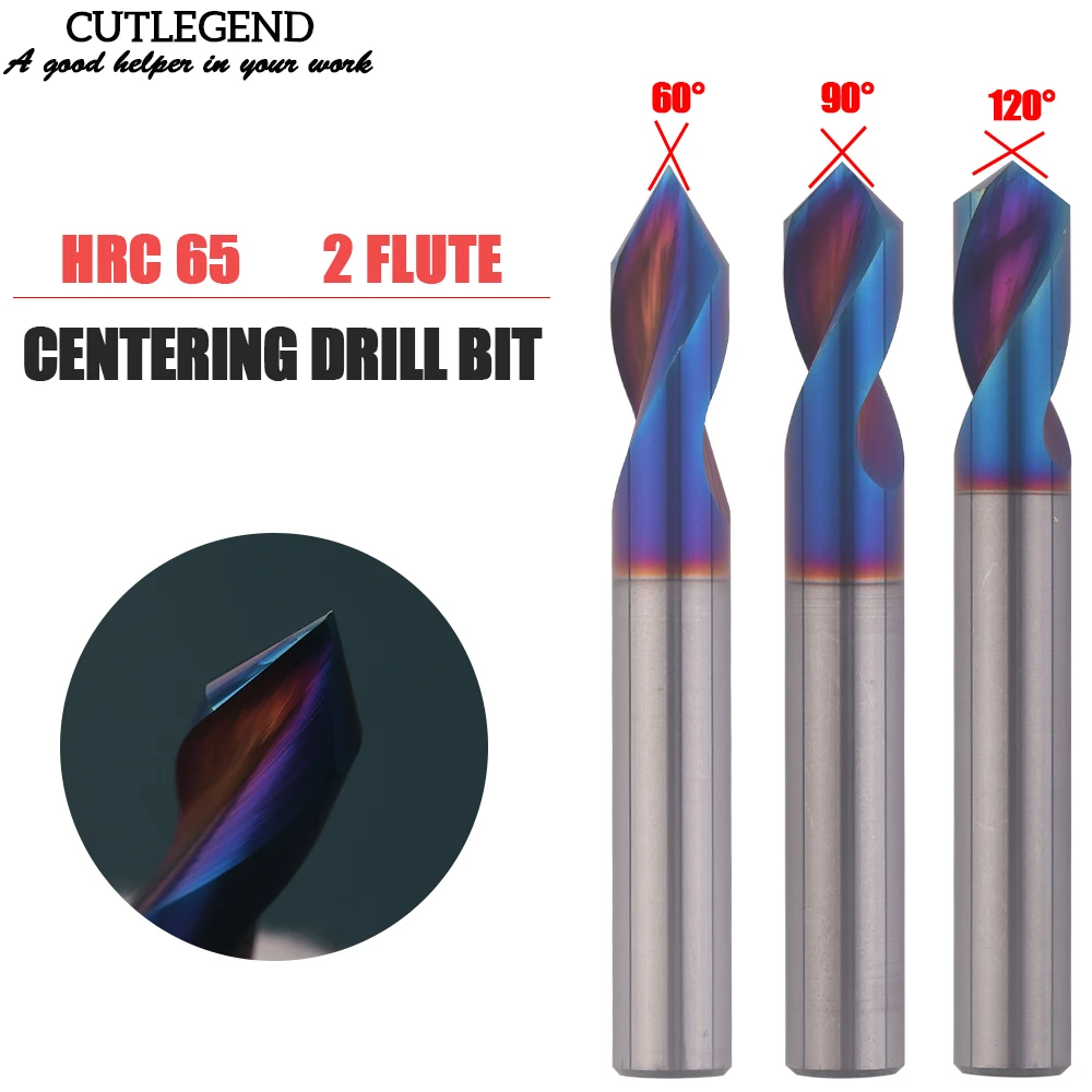 Carbide 60° 90° 120° Spot Drill Stub Starting Location Center Bit Prepare Guide Pilot Hole Chamfer Machine Tool Milling Cutter