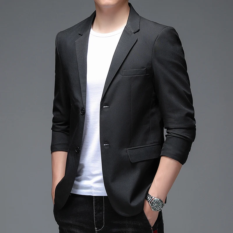 2024 High Quality Fashion Handsome Thin Spring and Autumn Style All Fashion Business Casual Single Suit Jacket  M-4XL 3