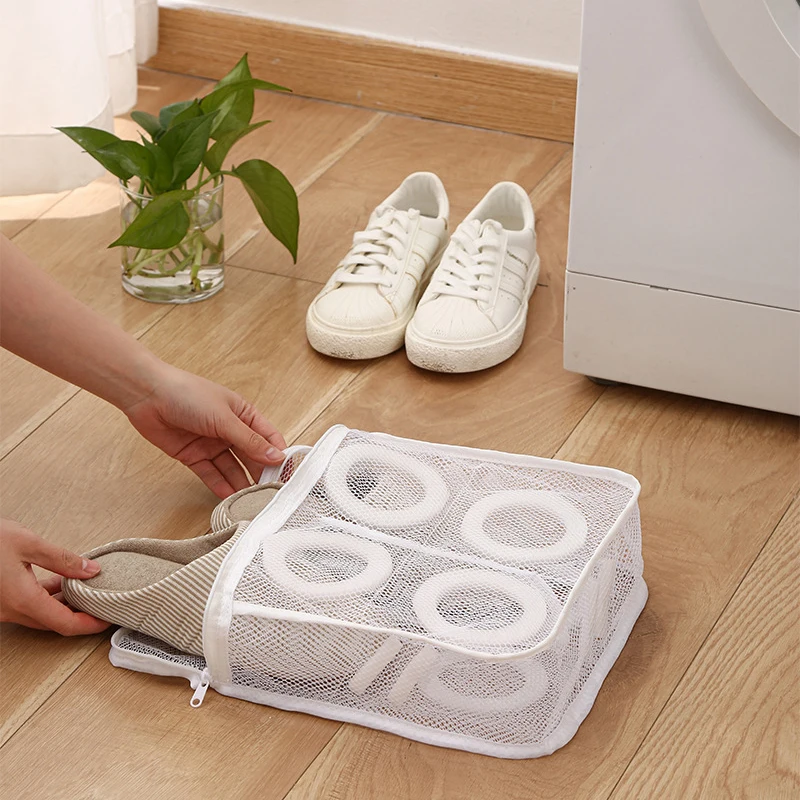 Shoes Laundry Bag Coarse Net Dirty Canvas Shoes Storage Pouch Hangbag Sneakers Wash Protection Sleeve Slippers Washing Bags New 2