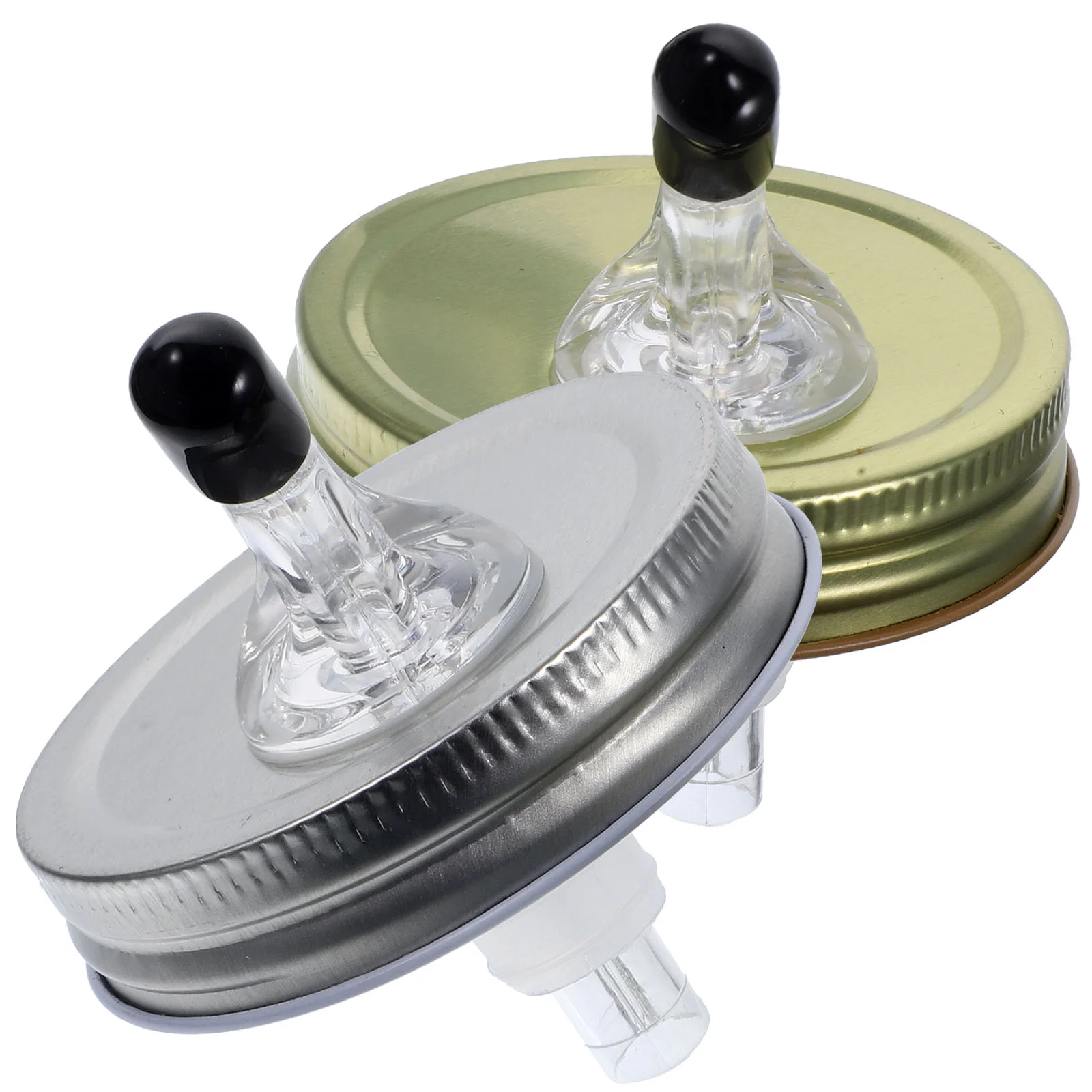 

2 Set and Oil Pouring Mason Jar Pour Spout Lid Spout Lid Lids with Diverter Spouts Milk Pourer for Jars Juice Beverage Acrylic