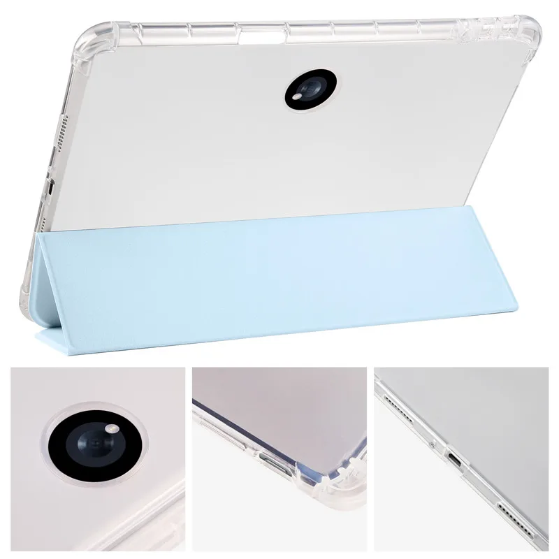Tablet Coque For OPPO Pad 2 Case 11.61 inch PU Leather Tri Fold Caqa For One Plus Pad 11.61 Cover With Pencil Holder Shell + Pen_voghion.com